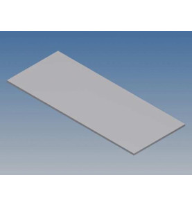 PANNEAU EN ALUMINIUM POUR 10001 / MC 11 - ARGENT - 77 x 31 x 1 mm - Ve
