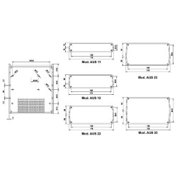 COFFRET AUS - GRIS 198 x 178 x 90mm
