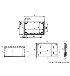 COFFRET "COVER"  - GRIS 85 x 56 x 41.4mm - Velleman