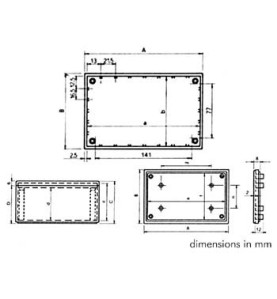 COFFRET "COVER"  - GRIS 160 x 96 x 66.9mm - Velleman