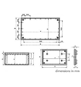 COFFRET "COVER"  - GRIS 215 x 130 x 82.9mm - Velleman