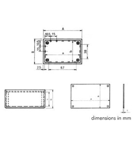 COFFRET "OPTATIVE" EN PLASTIQUE - BLEU PETROLE 85.0 x 56.0 x 35.5mm - 