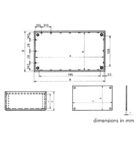 COFFRET "OPTATIVE" EN PLASTIQUE - BLEU PETROLE 215 x 130 x 77mm - Vell