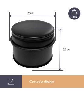 Butoir de porte - 9 x 7,5 cm - 1,1 kg - Noir - Velleman