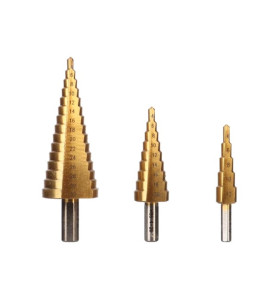FORET ÉTAGÉ HSS - REVÊTEMENT EN TITANE - 3 pcs - PRL