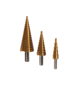 FORET ÉTAGÉ HSS - REVÊTEMENT EN TITANE - 3 pcs - PRL