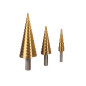 FORET ÉTAGÉ HSS - REVÊTEMENT EN TITANE - 3 pcs