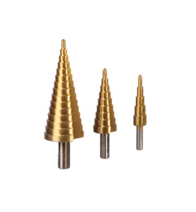 FORET ÉTAGÉ HSS - REVÊTEMENT EN TITANE - 3 pcs - PRL