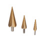 FORET ÉTAGÉ HSS - REVÊTEMENT EN TITANE - 3 pcs
