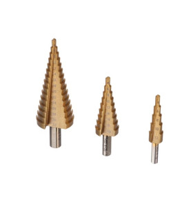 FORET ÉTAGÉ HSS - REVÊTEMENT EN TITANE - 3 pcs - PRL