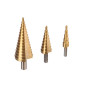FORET ÉTAGÉ HSS - REVÊTEMENT EN TITANE - 3 pcs