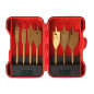 JEU DE MÈCHES PLATES À BOIS - REVÊTEMENT À BOIS - 7 pcs