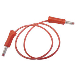 CORDON SILICONE AVEC FICHES BANANES / ROUGE 50cm - Velleman