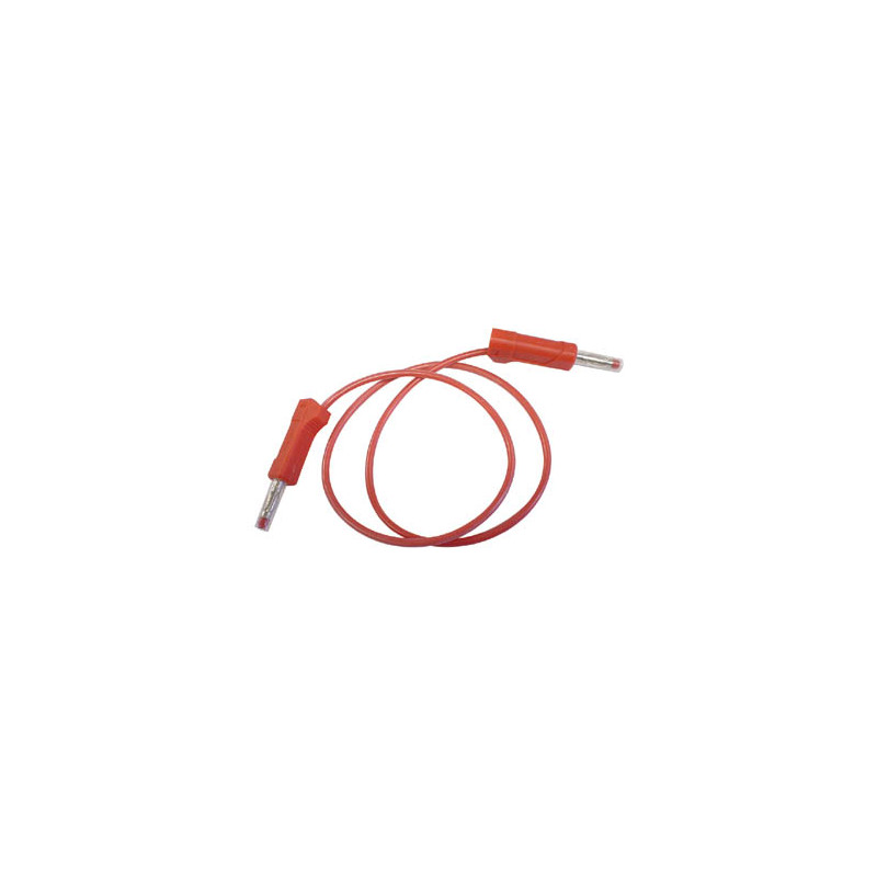 CORDON SILICONE AVEC FICHES BANANES / ROUGE 50cm