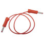 CORDON SILICONE AVEC FICHES BANANES / ROUGE 50cm