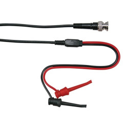 CÂBLE COAXIAL 1m - BNC MÂLE + 2 GRIP-TEST MINIATURES - Velleman