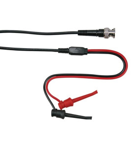 CÂBLE COAXIAL 1m - BNC MÂLE + 2 GRIP-TEST MINIATURES - Velleman
