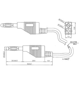 CORDONS DE MESURE (FICHE BANANE 4mm) / BLEU - 3A/30V - Velleman
