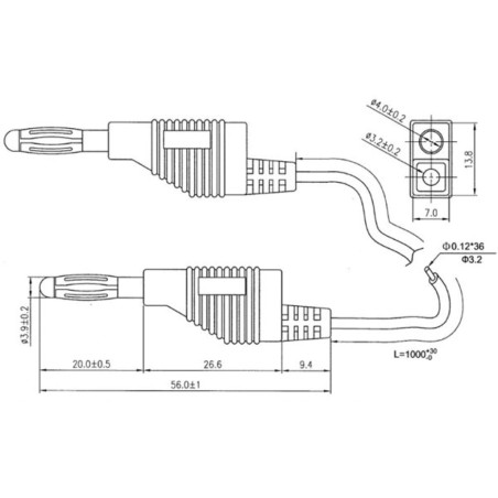 CORDONS DE MESURE (FICHE BANANE 4mm) / VERT