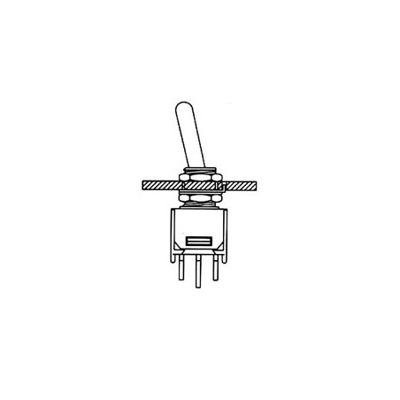 INVERSEUR SUBMINIATURE VERTICAL UNIPOLAIRE ON-ON