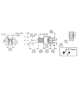 INVERSEUR SUBMINIATURE VERTICAL UNIPOLAIRE ON-OFF-ON - Velleman