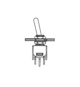 INVERSEUR SUBMINIATURE VERTICAL BIPOLAIRE ON-OFF-ON - Velleman