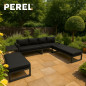 Ensemble de salon - Tout-en-un - Noir + Anthracite