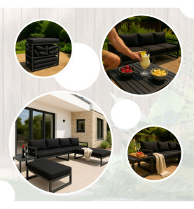 Ensemble de salon - Tout-en-un - Noir + Anthracite - Velleman