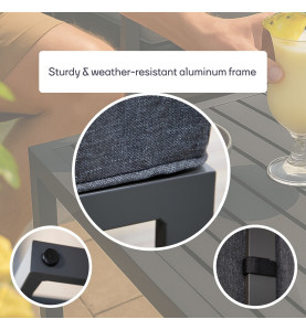 Ensemble de salon - Tout-en-un - Noir + Anthracite - Velleman