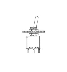 INVERSEUR VERTICAL SPDT ON-OFF-(ON) - Velleman