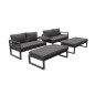 Ensemble de salon - Tout-en-un - Noir + Anthracite