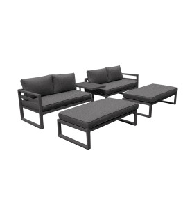 Ensemble de salon - Tout-en-un - Noir + Anthracite - Velleman
