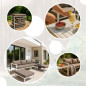 Ensemble de salon - Tout-en-un - Blanc + Gris