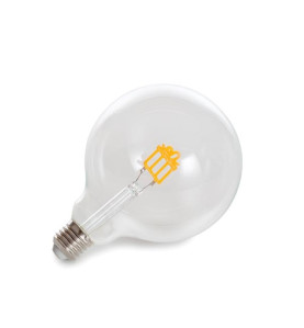 Deco bulb - ampoule LED - filament doré en forme de cadeau - E27 - Vel