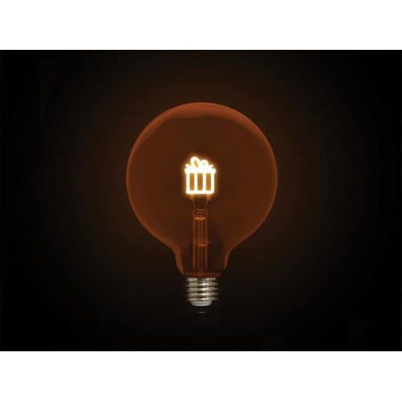 Deco bulb - ampoule LED - filament doré en forme de cadeau - E27
