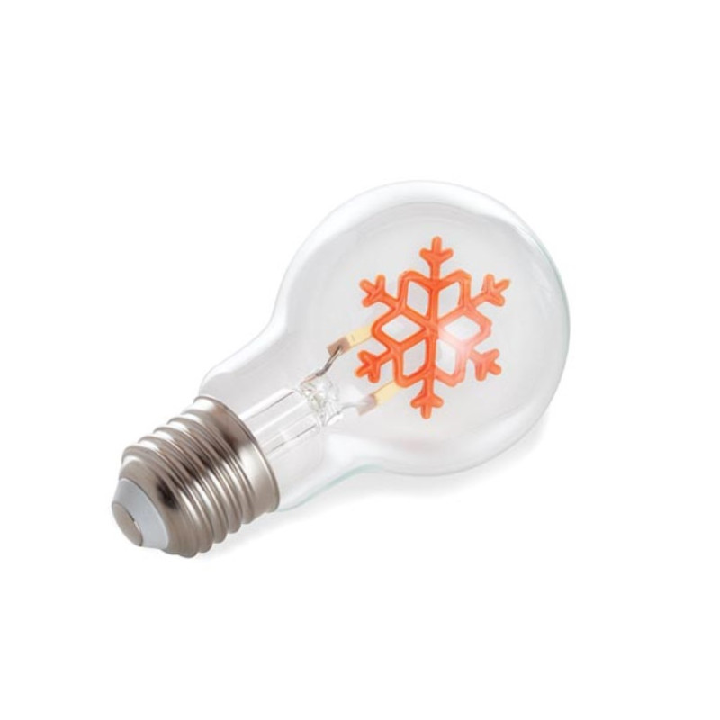 Deco bulb - ampoule LED - filament doré en forme de flocon de neige - E27