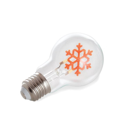 Deco bulb - ampoule LED - filament doré en forme de flocon de neige - 