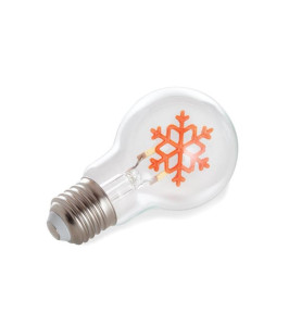 Deco bulb - ampoule LED - filament doré en forme de flocon de neige - 