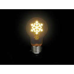 Deco bulb - ampoule LED - filament doré en forme de flocon de neige - E27