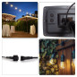 Solar LED - 15 m - 15 lampes blanc chaud - càble noir