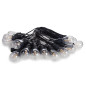 Solar LED - 15 m - 15 lampes blanc chaud - càble noir