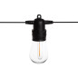 Solar LED - 15 m - 15 lampes blanc chaud - càble noir
