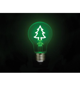 Deco bulb - ampoule LED - filament vert en forme de sapin - E27 - Vell