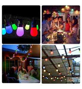 TUYA LED - 15 m - 15 lampes multicolores - càble noir - smart - Vellem
