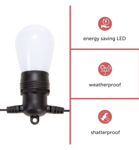 TUYA LED - 15 m - 15 lampes multicolores - càble noir - smart - Vellem