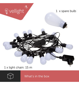 TUYA LED - 15 m - 15 lampes multicolores - càble noir - smart - Vellem