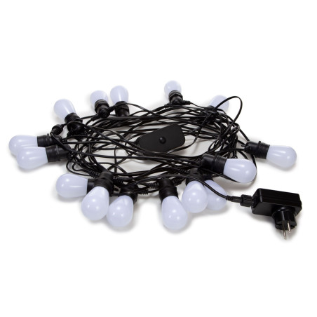TUYA LED - 15 m - 15 lampes blanches - càble noir - smart - Velleman