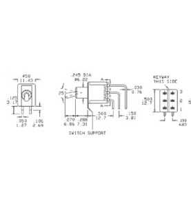 INVERSEUR BIPOLAIRE VERTICAL COUDE ON-ON - Velleman
