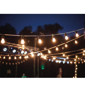 TUYA LED - 15 m - 15 lampes blanches - càble noir - smart - Velleman
