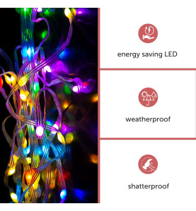 TUYA LED - 7.5 m - 75 lampes multicolore - càble transparant - smart -